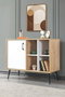 Hanah Home Şile 4111 Consola Roble Zafiro y Blanco